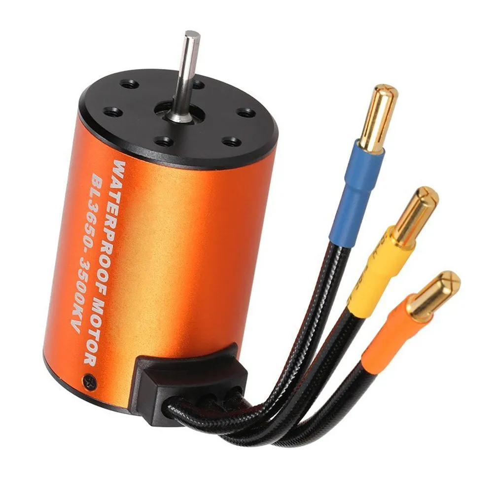 

HOT SALE 3650 3500KV Waterproof Brushless Motor for 1/10 RC Car HSP 94123 HuanQi 727 FS Racing 53625/53632