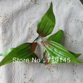 

100pcs lily leaves artificial simulation fake lily leaf DIY handmade flower home decoration