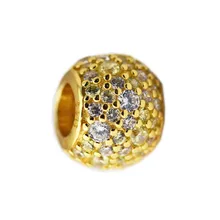 Multi-Цветной CZ смесь Бисер для паве для Для женщин ювелирные изделия в 18 K Позолоченные 925 пробы серебро DIY Fit Подвески Пандора SH003