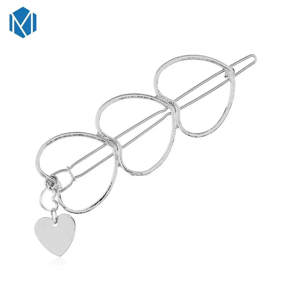 D Новые Элегантные металлические аксессуары для волос сплав держатель шпильки сердца звезды заколки для волос для женщин Barette Cheveux девушки заколка для волос - Цвет: D