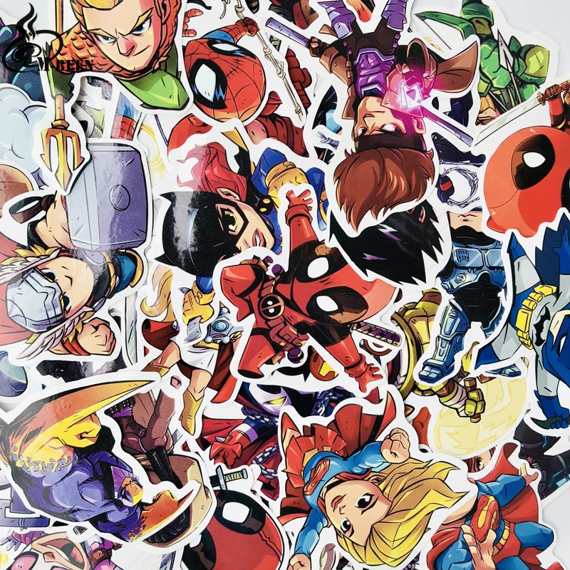 جديد 50 قطعة/الوحدة ملصقات ل Amerian الكرتون ل سيارة الدفتري المحمول صائق الثلاجة لوح التزلج ألعاب دراجة نارية