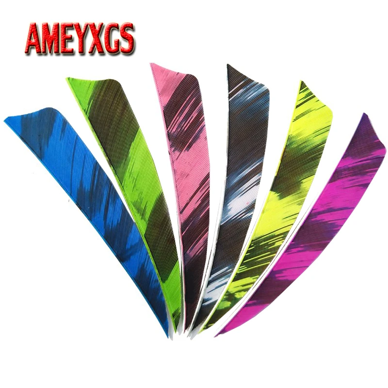 

50pcs Archery 4inch Turkey Feathers Natural Arrow Feather Right Wing Fletches For Compound/Recurve Bow Shooting Accessories