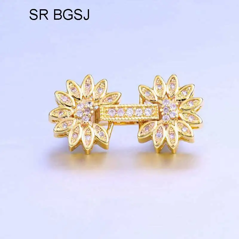 

Free shipping 5PCS 13x26mm Wholesale DIY Micro Inlay Zircon Jewelry Findings Toggle Clasp