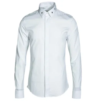

Luxury Men Shirt Chemise Homme Brand Decorative Metal Cross Shirt Men Casual Long Sleeve Slim Fit Mens Shirts High Quality M-4XL