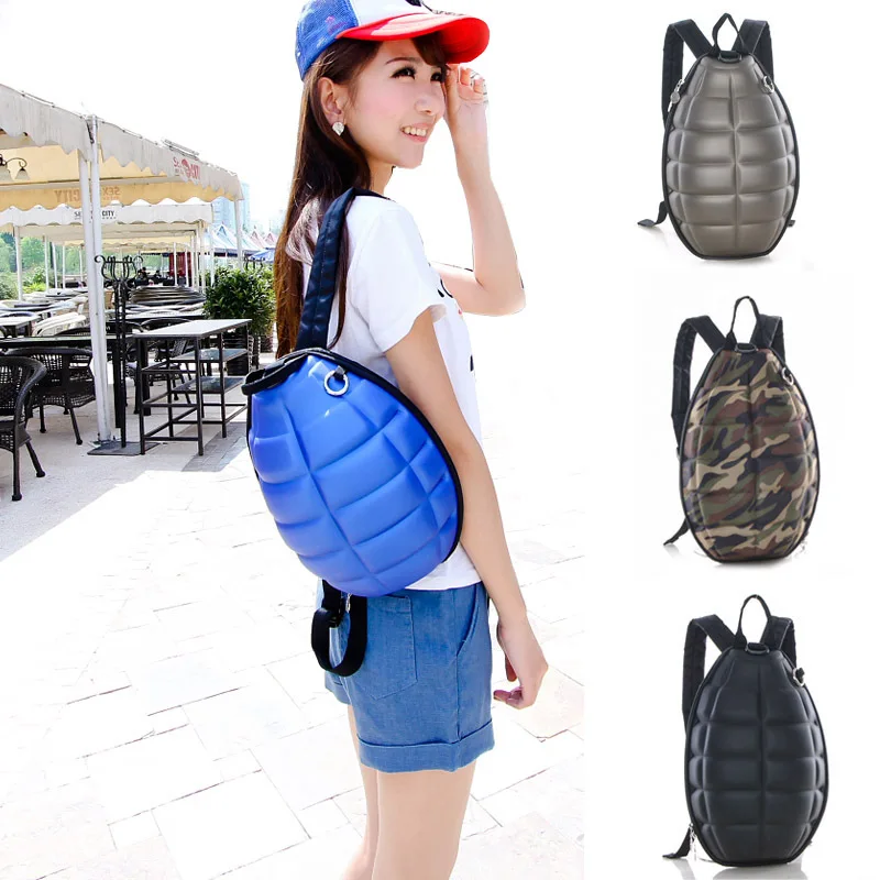 

2018 New Bomb Fashion Cool Baby Toddler Children Bomb Shape Brand Creative Turtle shell Eggshell PVC Backpack School BAGS