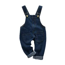 Новые летние детские комбинезоны для девочек, синий джинсовый костюм-комбинезон, штаны, модная детская одежда для маленьких девочек, 4ov025