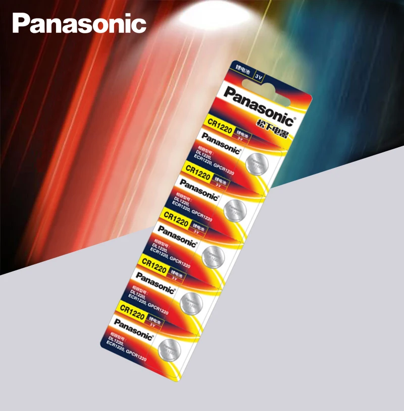 Оригинальный Panasonic CR1220 кнопочные батареи CR 1220 3V литиевая монета батарея BR1220 DL1220