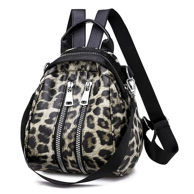 Модный водонепроницаемый женский рюкзак с леопардовым принтом, новинка, хит, Корейская версия, рюкзак для девочек, устойчивый к царапинам, сумки на плечо для женщин - Цвет: Brown