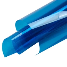 HOHOFILM небесно-голубая декоративная оконная пленка, цветной рулон,, УФ-пленка, тонированное окно, пленка 80 см x 1000 см