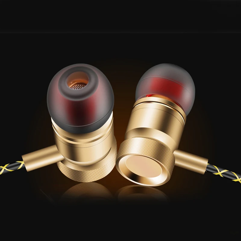 Easyidea металлические наушники 3 5 мм Super Bass Наушники Сабвуфер вкладыши Hifi стерео