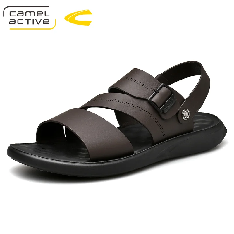 Camel Active/ г. Новые быстросохнущие сандалии из натуральной кожи летние качественные повседневные кроссовки противоскользящая обувь для пляжного отдыха 19291 - Цвет: Коричневый