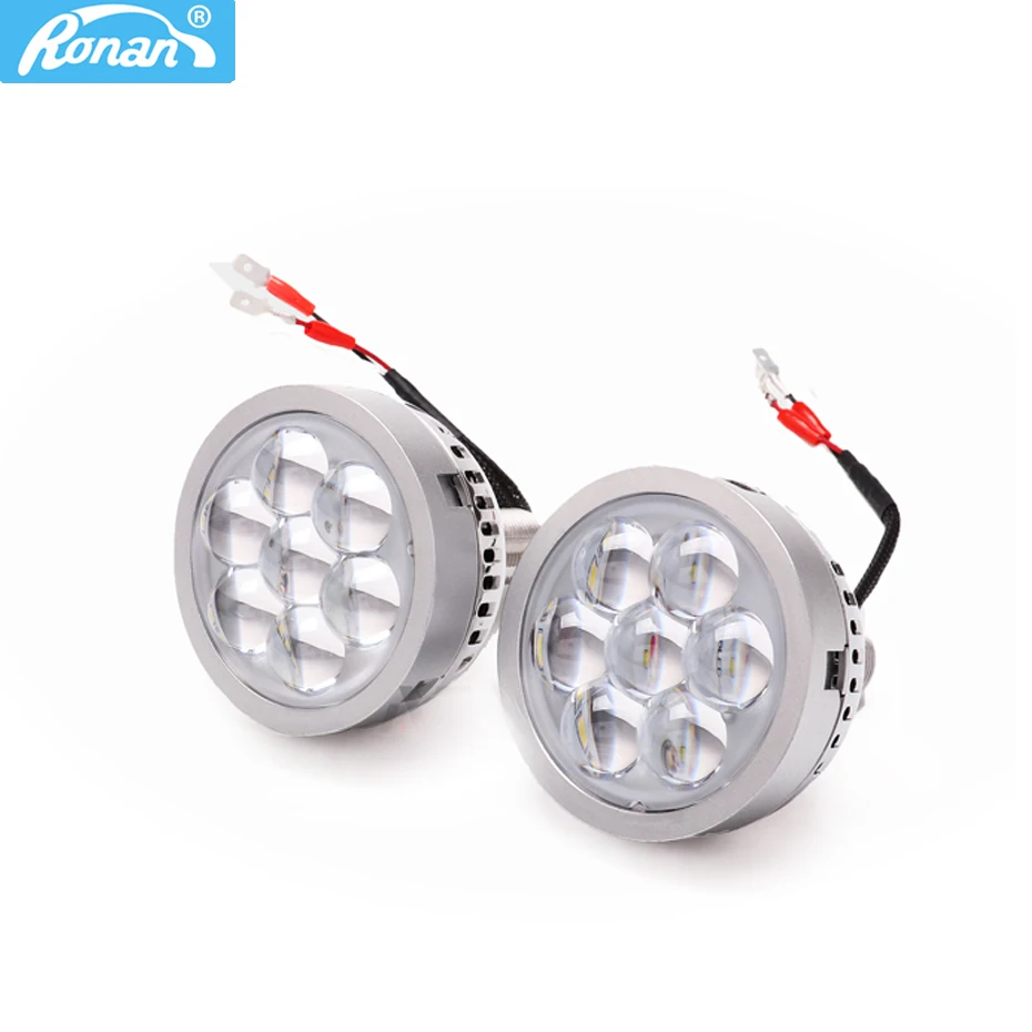 US $57.51 Ronan 30 High beam LED projector lens headlight Demon Eyes red white blue H7 H1 9005 9006 Cars Accessories Retrofit DIY Style