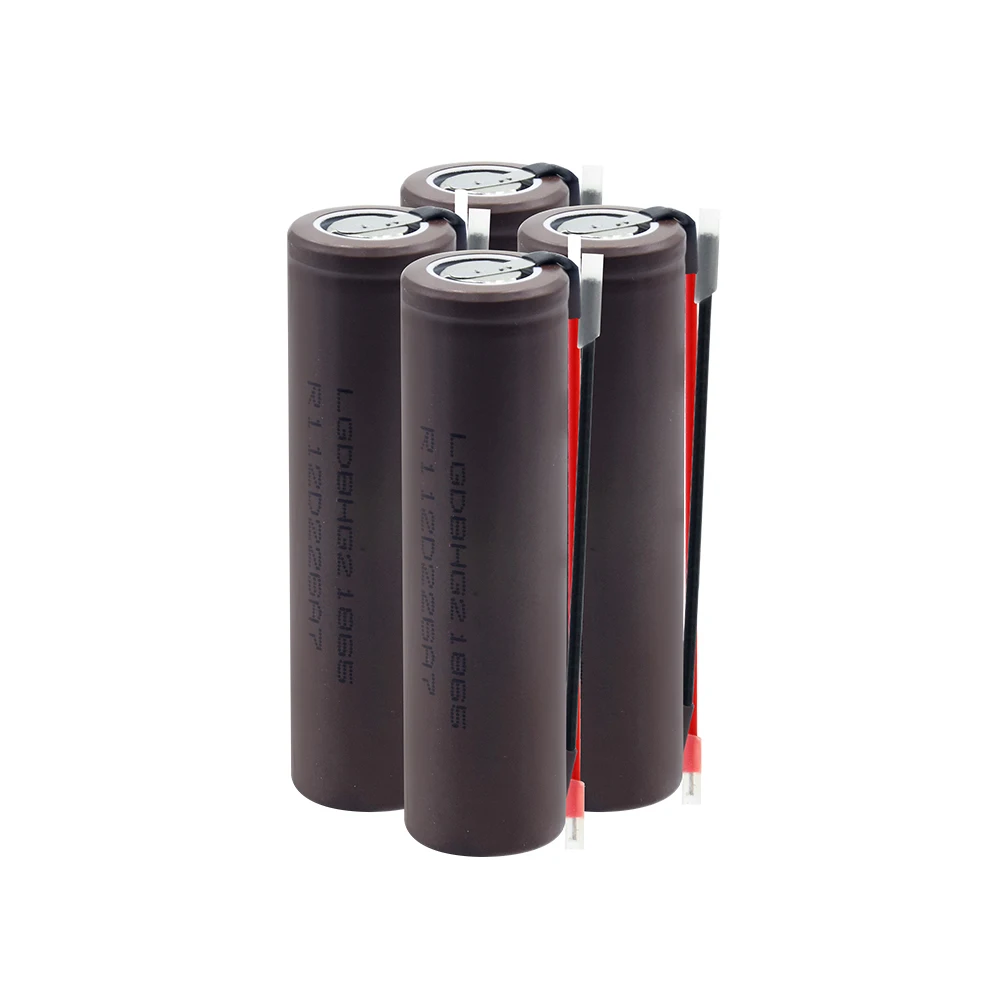 

1/2/4 Pcs New High Drain 20A HG2 18650 Lithium-ion Li-ion Battery 3.7V Volt 3000mAh Rechagreable 18650 Battery With 2 DIY Wire
