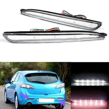 

For MAZDA 3 2010 2011 2012 2013 Rear fog lamp white/red connect turn signal Or brake lights Car Accessories Foglight Assembly