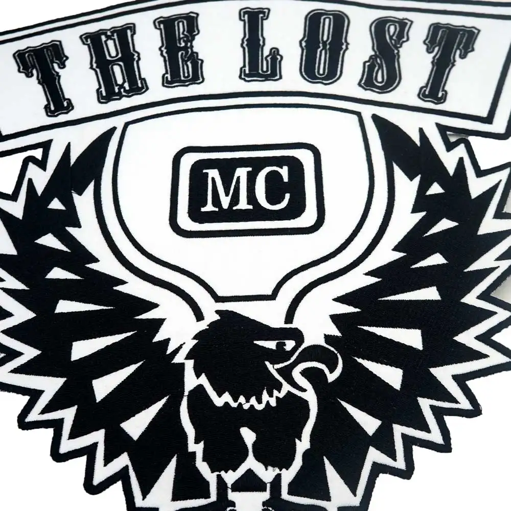 THE LOST EAGLE mc большая задняя вышитая аппликация, этикетка для шитья панк байкерские нашивки Одежда Аксессуары значок