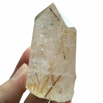 

Rutilated Crystal Point Stone Stones Natural Crystals Wicca Cristal Islande Pierre Naturelle Et Cristaux Healing Home Decoration