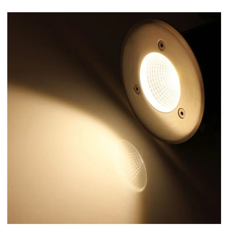 Waterproof IP67 3W 5W 10W 15W LED garden buried AC110v 220v Outdoor Recessed Deck Light Underground Lamp Sidewalk Lighting DC12V Garden Decoration Lamps Led Underground Light