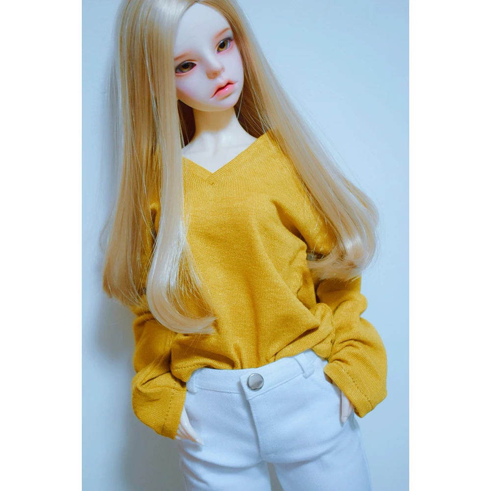 BJD Casual Sweater Dark Red Outfits For 1//4 17/" 44CM MSD DK DZ Volks AOD Doll
