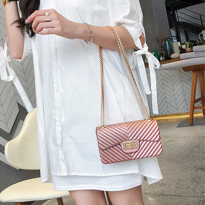 High-class Design Mini Small Women Bags Female Chain Jelly Bag PU Leather Shoulder Bags Handbags for Women 2018 New