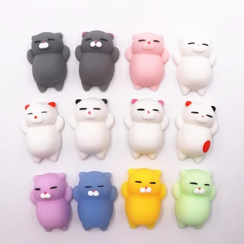 

4pcs/lot Mini Creative Cute Squishy Animal StressToy Decompressie Toy for Gift