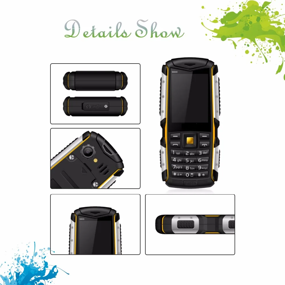 E & L S600 Мобильный телефон 2G GSM большой фонарик Bluetooth Dual Sim Оригинальный мини Ключ