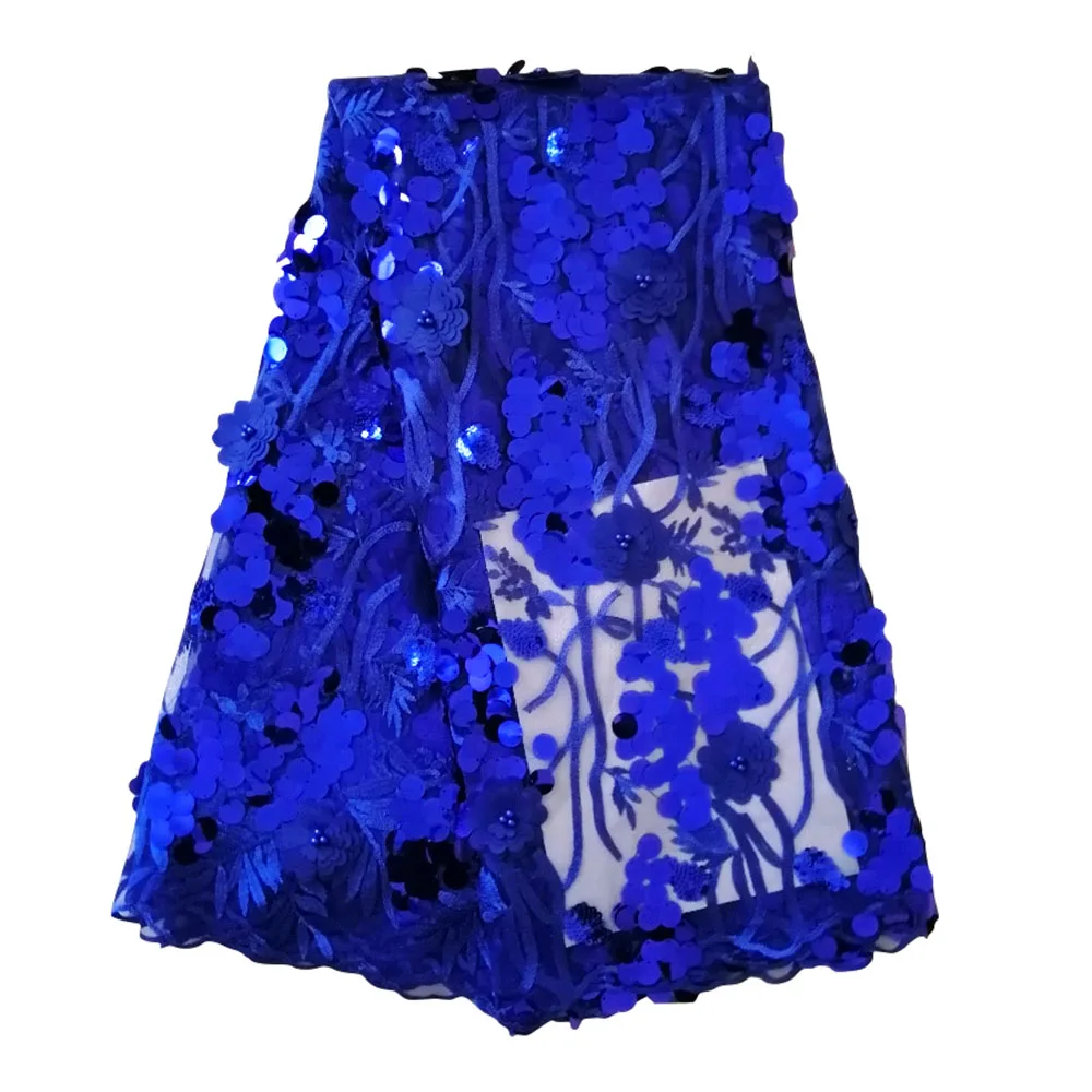 Royal blue lace fabric