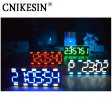 CNIKESIN DIY 6 Digit LED Large Screen Two-Color Digital Tube Desktop Clock Kit Touch Control