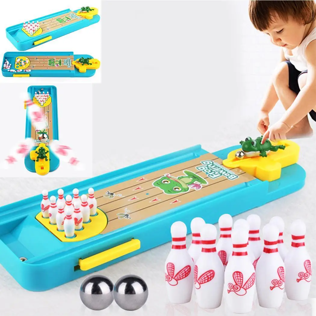 

Children Mini Desktop Frog Bowling Toy Kits Multicolor Indoor Education Over 3 Years Old Table Game