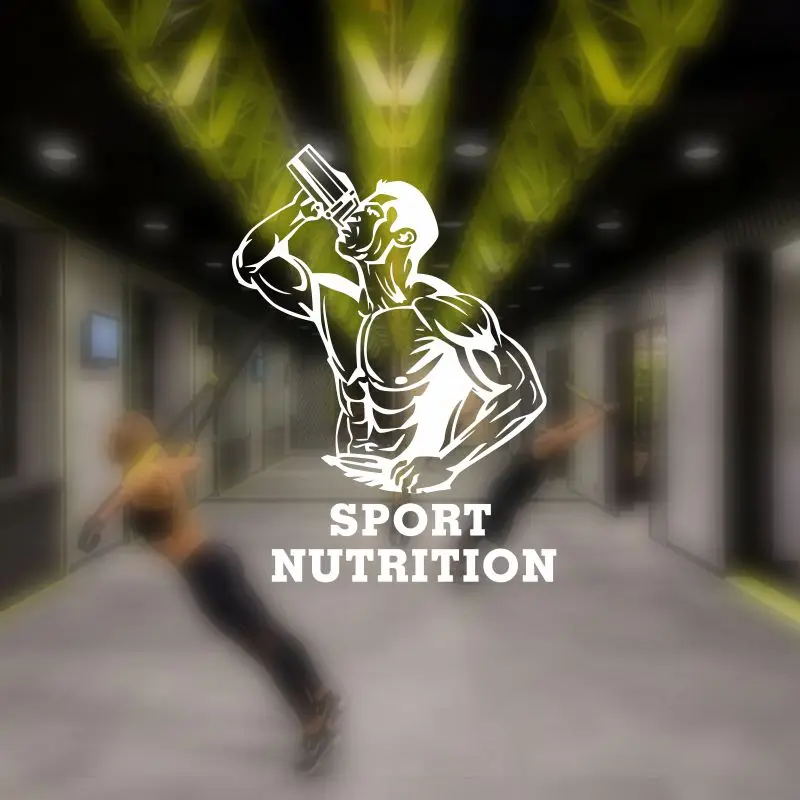 Dctal GYM wall sticker  Logo Name GYM Decal Posters Vinyl Wall Decals Pegatina Quadro Parede Decor Mural GYM Sticker a33