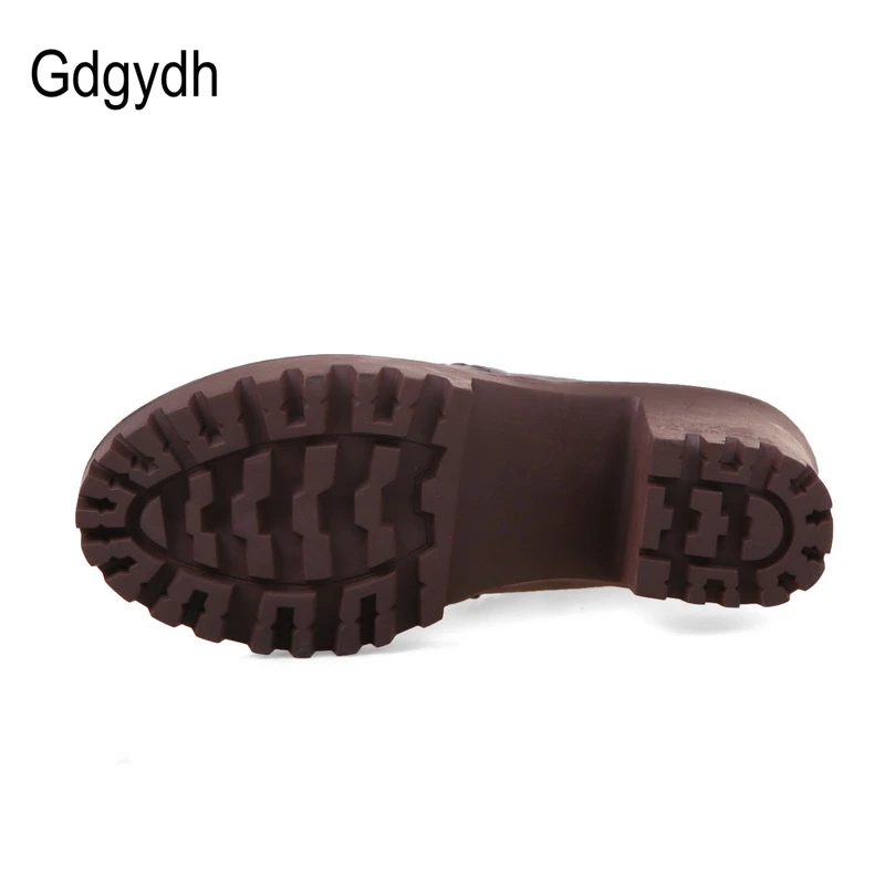 Женские туфли лодочки Gdgydh с закругленным носком на платформе высоком квадратном