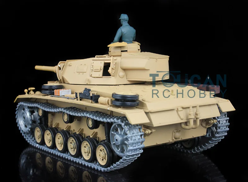 HengLong 1/16 масштаб модернизированная металлическая Версия Немецкий Panzer III H RTR радиоуправляемая модель танка 3849 TH00035