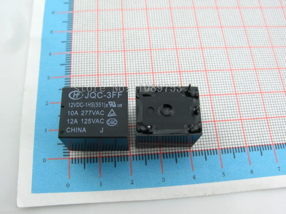 

20PCS 4pins 12V JQC-3FF-012-1HS JQC-3FF-12VDC-1HS(551) Power Relay