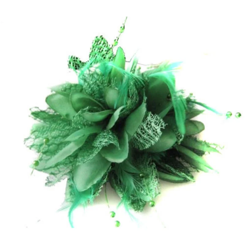 

Women Hair Clip Head Flower Feather Hairpin Fascinator Hairband Brooch Pin