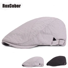 RoxCober на лето и весну красивые хлопковые береты Простые Модные плоский Плющ Кепки высокое качество Gatsby козырек Винтаж кепка газетчика