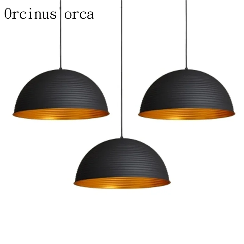 

Industrial wind retro spiral semicircle chandelier living room bar lamp Postage free