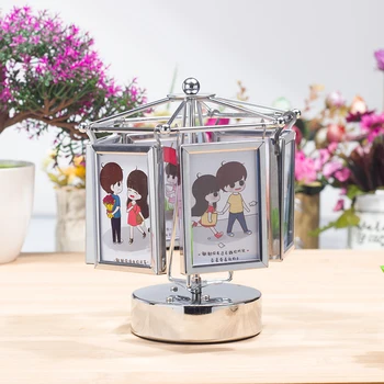 

Free shipping Creative Photo Frame Simple Modern Table Ferris Wheel Music Box Small Box Birthday Gift Wedding Gift