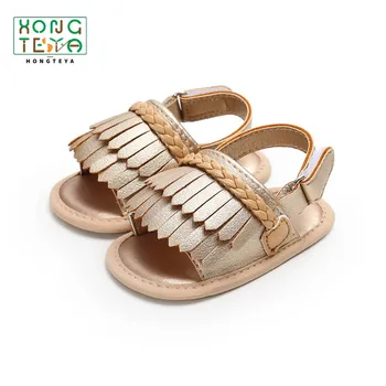 

2020 New Design Fashion PU Leather Summer Soft Soled Outdoor First Walkers Shoes Crib Boy Girl Baby Moccasins Shoes