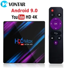 10 adet H96 MAX TV kutusu Android 9.0 Rockchip RK3318 4GB 64GB 4K H.265 Youtube 2G 16G Android TV set top box medya oynatıcı