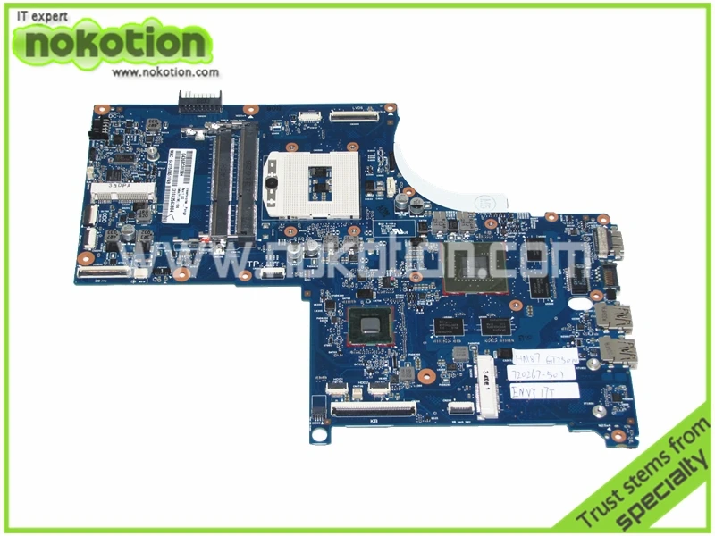 720267-501 Laptop Motherboard for HP ENVY QUAD TouchSmart 17 M7 17T HM87 GT750M DDR3 Mainboard Full Tested 720569 501 720569 001 for hp envy touchsmart 15 15 j laptop motherboard hm87 gt750m 2g notebook systemboard
