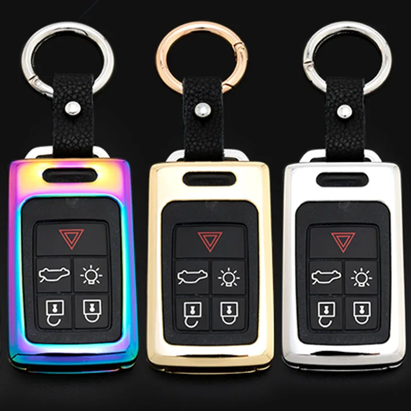 

Zinc Alloy Car Key Case Cover Keychain Key Ring Key Shell For Volvo C30 C70 S60 S80 S90 V40 V60 V90 XC60 XC90 XC Classic