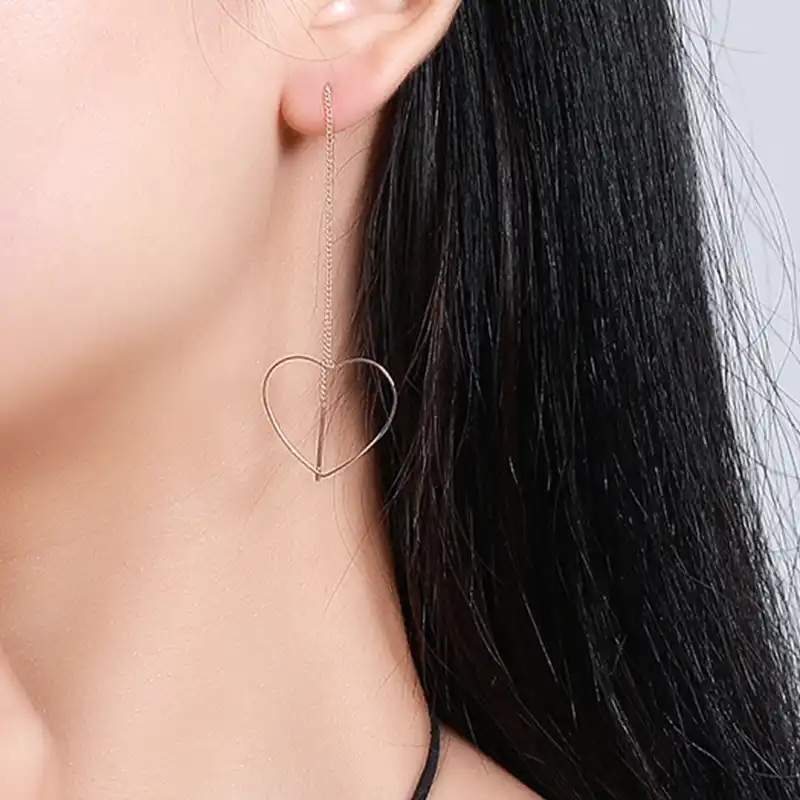 Simple X1418 Forma de triángulo Pendientes Mujeres Aguas de cobre Dama Pendientes femeninos y Plata y Negro Simple X1418 Forma de triángulo Pendientes Mujeres Aguas de cobre Dama Pendientes femeninos y Plata y Negro