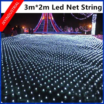 

3x2 Meter Waterproof EU 220v 200LED Multicolor Fairy Mesh Net String Light Christmas Xmas Holiday LED String Light