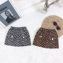 Новая летняя юбка с леопардовым принтом для девочек два цвета