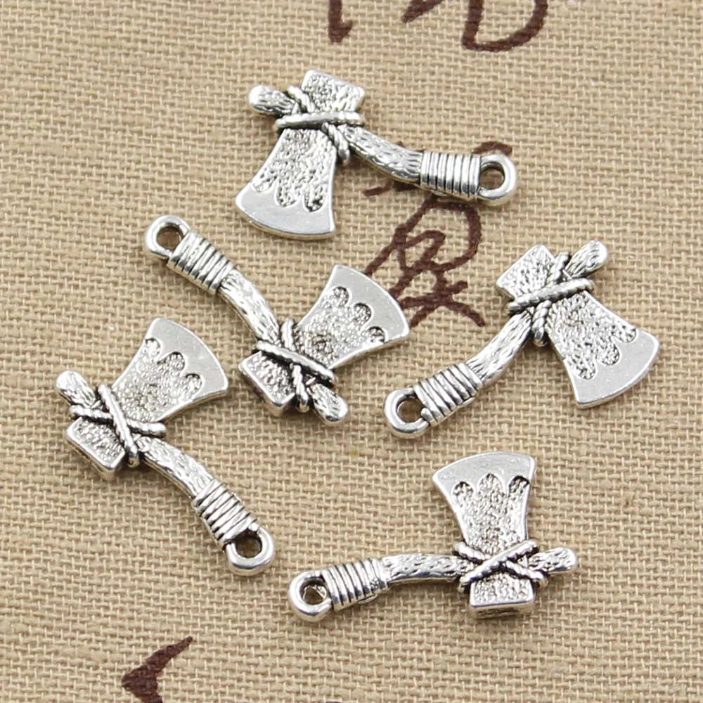 20pcs Charms Ax Tomahawk 22x14mm Antique Bronze Silver Color Pendants Making DIY Handmade Tibetan Bronze Silver Color Jewelry 20pcs Charms Ax Tomahawk 22x14mm Antique Bronze Silver Color Pendants Making DIY Handmade Tibetan Bronze Silver Color Jewelry