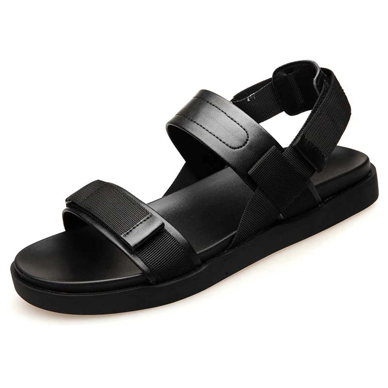 

New Style Men Thick Bottom Split Leather Soft Comfortable Flat Men Summer Personality Outdoor Beach Sandals Shoes BH-A0131