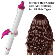 Инфракрасные щипцы для завивки волос палочка Турмалин Керамическая бочка двойное напряжение 1-1/4 дюймов уход за волосами Стайлинг для всех типов волос