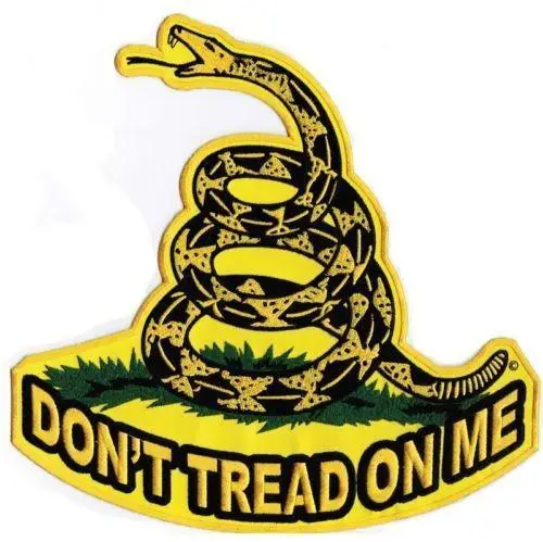 10 &quotсупер большой GADSDEN змея флаг не протекать на меня байкерская куртка сзади
