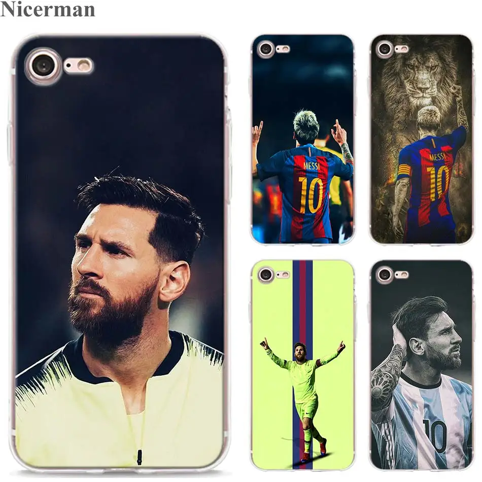 Barcelona Messi cubierta suave de la caja del teléfono de silicona TPU Coque para Apple iPhone 7 6 6 s Plus SE 5S X XR XS MAX