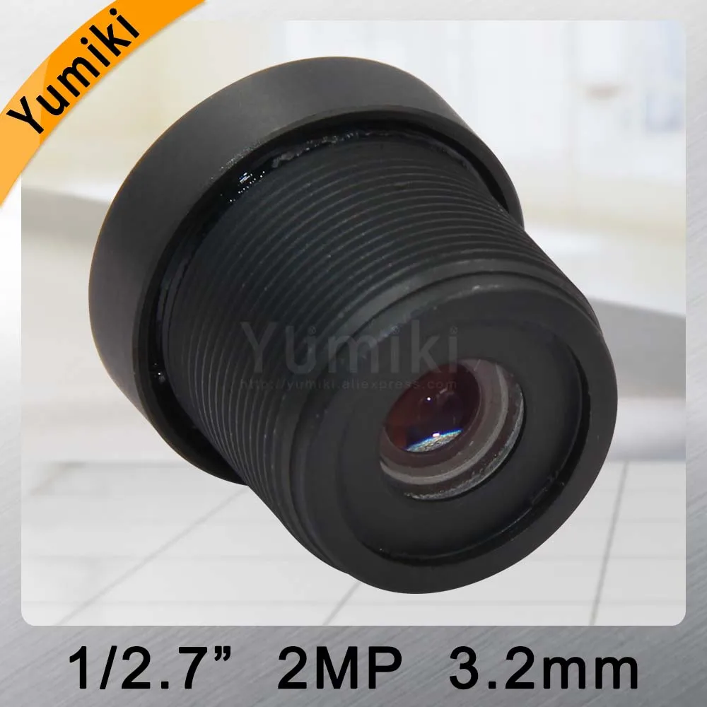 Yumiki HD 2.0 мегапиксельная 3.2 мм Объективы для видеонаблюдения 1/2. " для HD CCTV Объективы для фотоаппаратов M12 Mount фиксированной диафрагмой длинные расстояния
