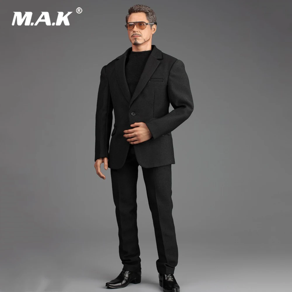 1/6 Male Figure Accessory A013 Iron Man TONY Gentleman Suit Set & Shoes Model for 12'' Action Figures Model Body Accessories